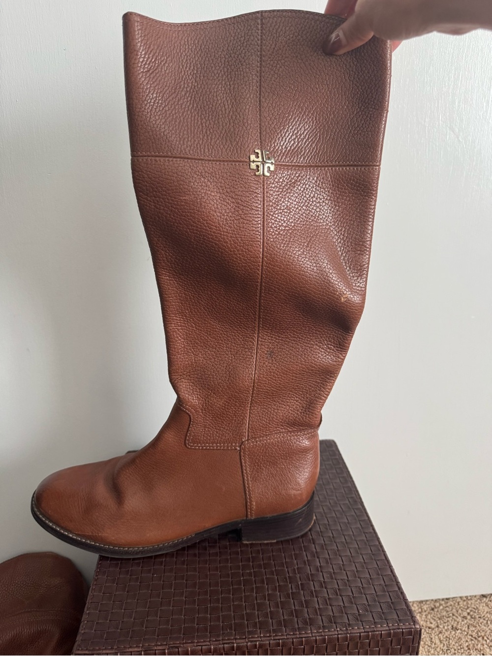 Tory Burch Brown Leather Knee High Boots - Picture 2 of 9